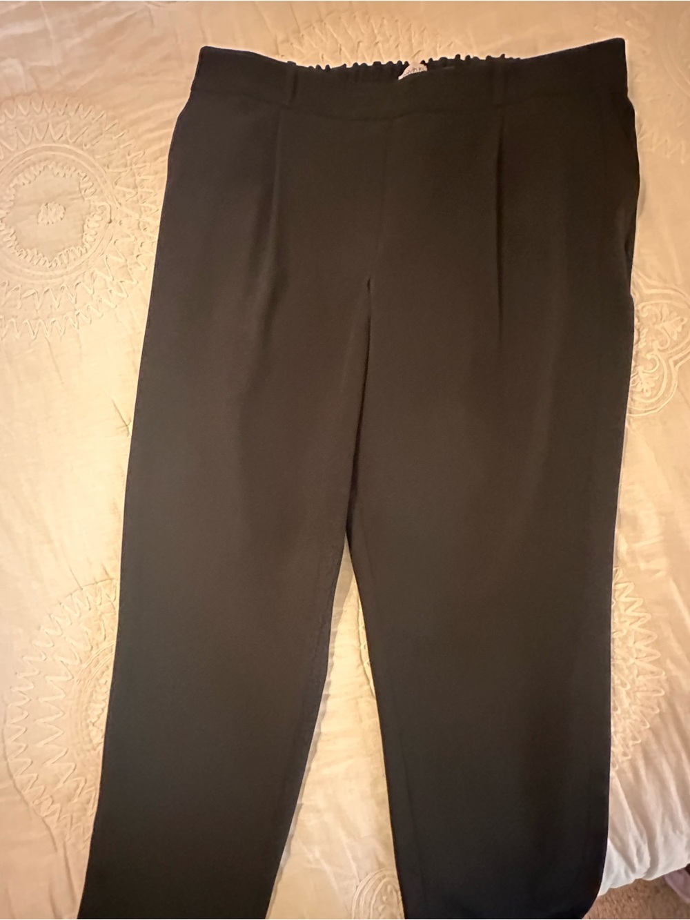 Calvin Klein Black Elastic-Waist Pants